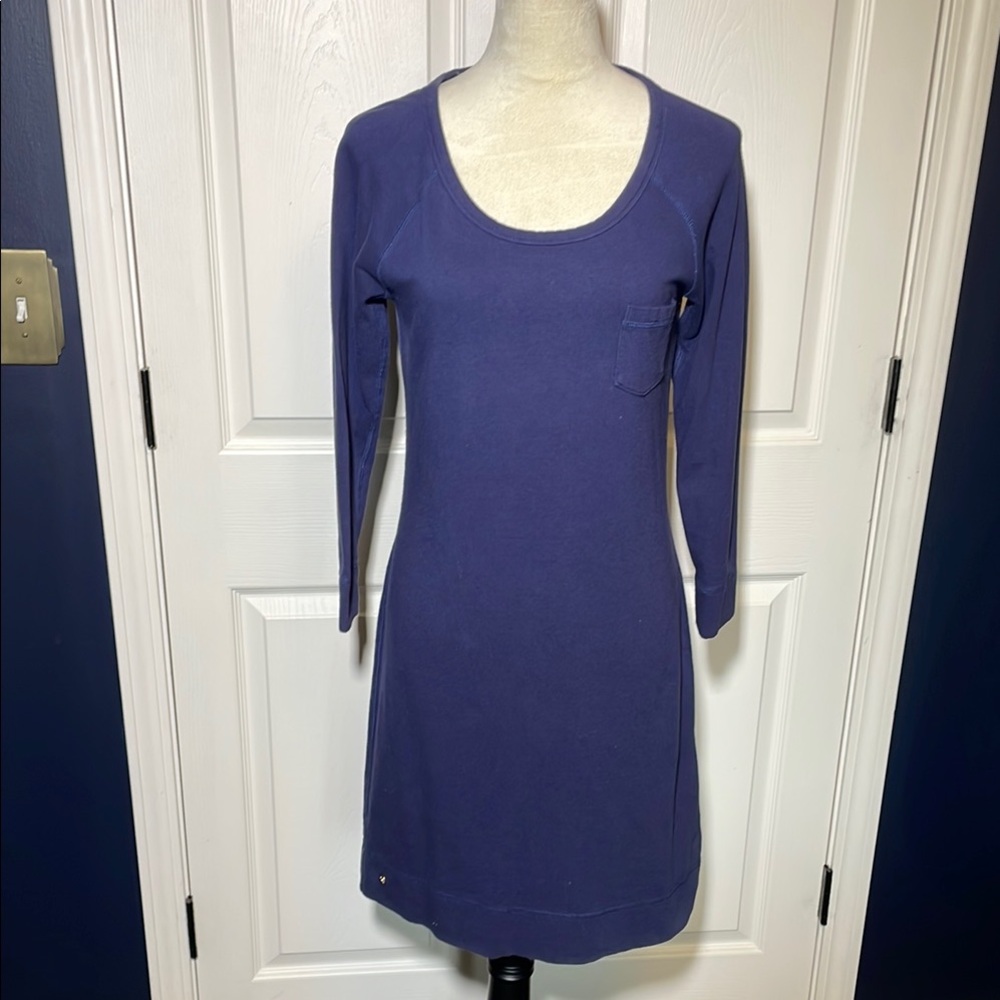 Lilly‎ Pulitzer Preston Cotton French Terry Dress Navy Blue Medium